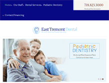 Tablet Screenshot of easttremontdental.com